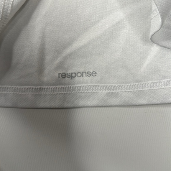 Adidas Response Long Sleeve V Neck Athletic Shirt Womens Size S White - Picture 7 of 7
